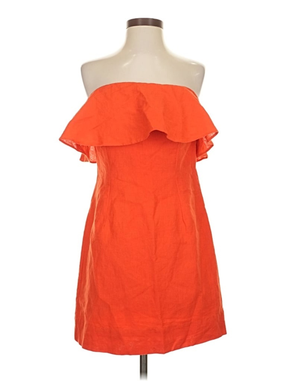 Forever that girl by Anthropologie Off-Shoulder Orange Ruffle Mini Dress